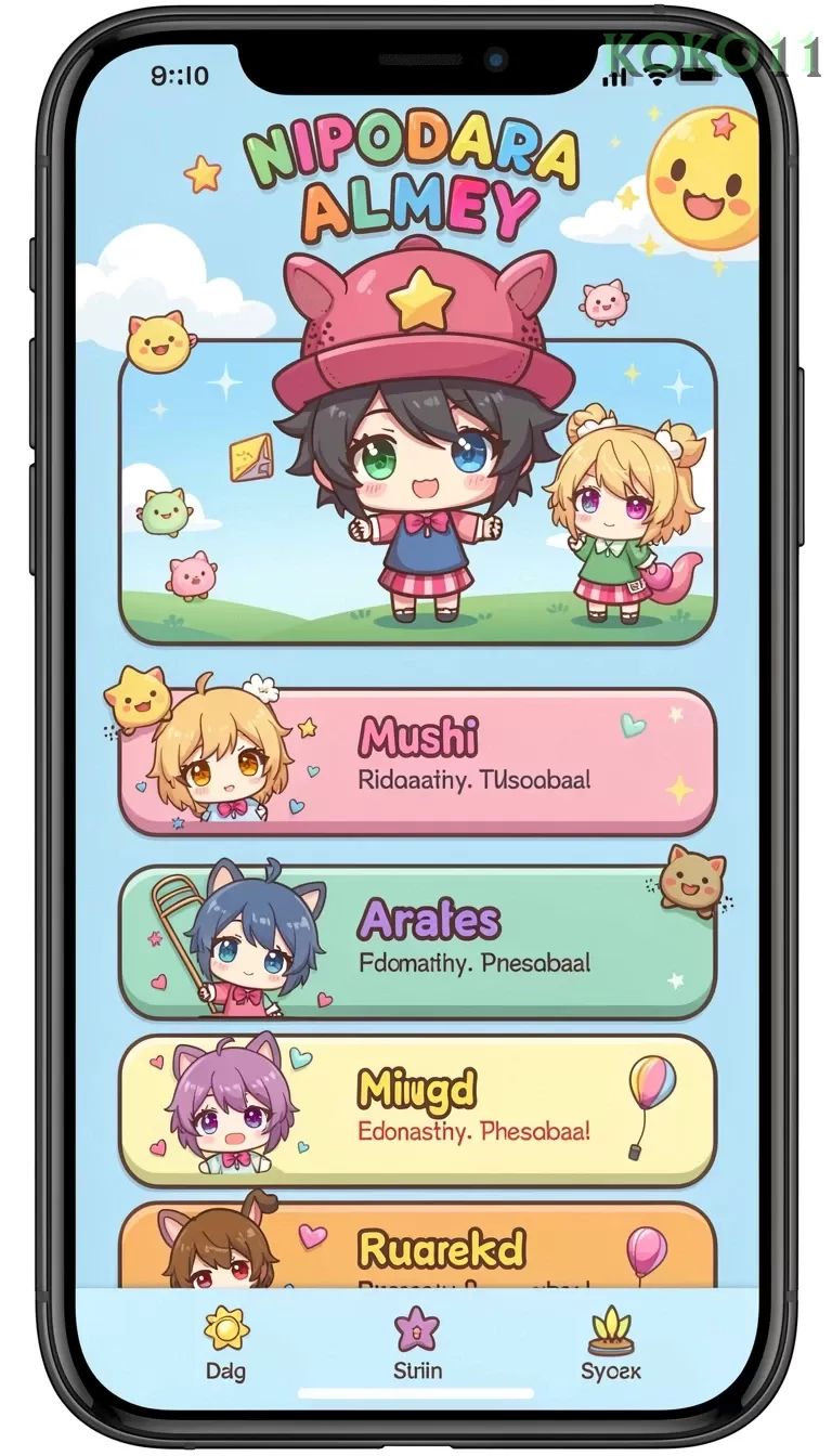 Cuplikan layar menu unduhan koko11 untuk perangkat Android