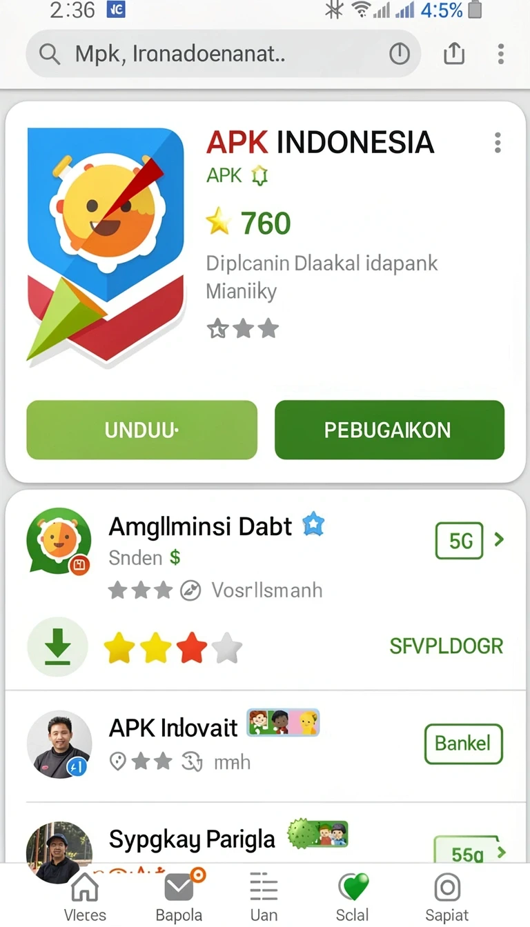 Cuplikan layar menu unduhan koko11 untuk perangkat Android